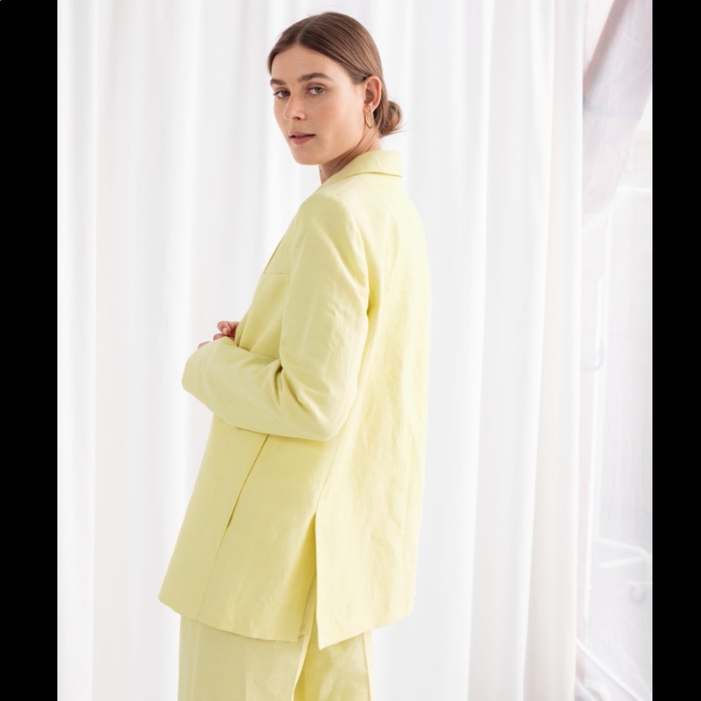& Other Stories Oversized Linen Blazer, 0